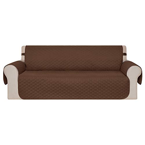 Deconovo Fundas de Sofá Protector Mueble Cubierta para Sofa Elegante Anti-Sucio 3 Plazas Café