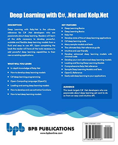 Deep Learning with C#, .Net and Kelp.Net: The Ultimate Kelp.Net Deep Learning Guide