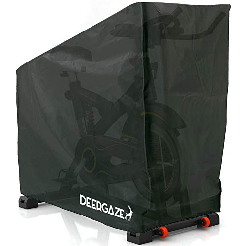 DEERGAZE Funda para Bicicleta Estática o de Spinning para Interior y Exterior. Cubierta Impermeable Protectora contra Lluvia, Sol y Polvo.