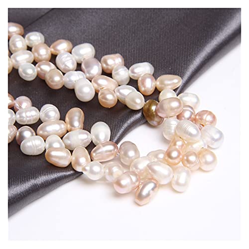 Delawen Venta al por Mayor 5-6mm Natural Natural Water Pearls Double Color Fashion Strand Bead para la fabricación de Joyas DIY Pendientes Drop Pendientes Neckle Pulsera (Color : NO.7 5mm)