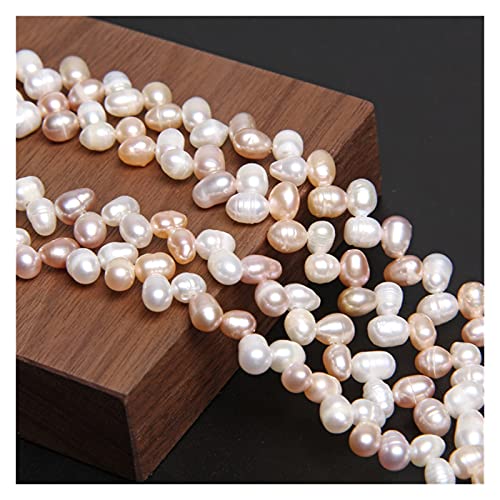 Delawen Venta al por Mayor 5-6mm Natural Natural Water Pearls Double Color Fashion Strand Bead para la fabricación de Joyas DIY Pendientes Drop Pendientes Neckle Pulsera (Color : NO.7 5mm)