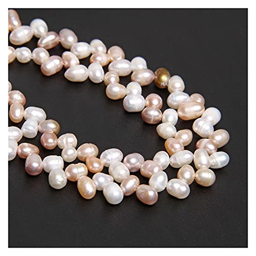 Delawen Venta al por Mayor 5-6mm Natural Natural Water Pearls Double Color Fashion Strand Bead para la fabricación de Joyas DIY Pendientes Drop Pendientes Neckle Pulsera (Color : NO.7 5mm)