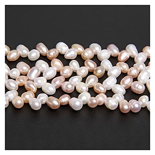 Delawen Venta al por Mayor 5-6mm Natural Natural Water Pearls Double Color Fashion Strand Bead para la fabricación de Joyas DIY Pendientes Drop Pendientes Neckle Pulsera (Color : NO.7 5mm)