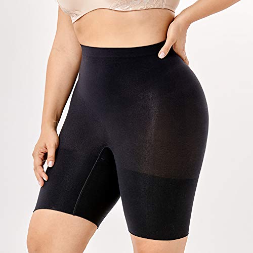 DELIMIRA Pantalones Moldeadores Braguitas Reductoras Adelgazantes Tallas Grandes para Mujer Negro 40