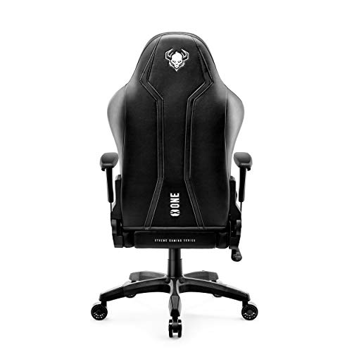 Diablo X-One 2.0 Silla Gaming Gamer Oficina Sillon de Ordenador Reposabrazos Ajustables Cuello/Cojín Lumbar Diseño Ergonómico Negro Normal (L)