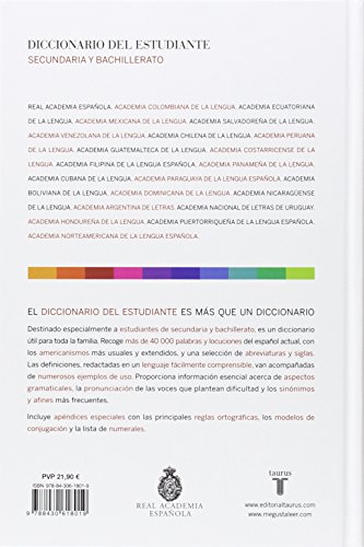 Diccionario Del Estudiante. Secundaria Y Bachillerato (DICCIONARIOS RAE ESCOLAR) - 9788430618019: Secundaria Y Bachillerato/ Middle School and High School