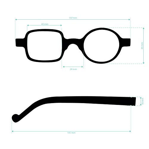 DIDINSKY Gafas de Presbicia con Filtro Anti Luz Azul para Ordenador. Gafas Graduadas de Lectura para Hombre y Mujer con Cristales Anti-reflejantes. Ferrari +1.5 – DALI