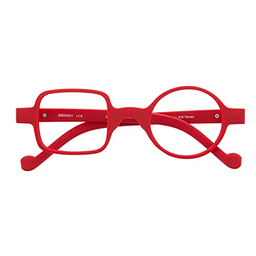 DIDINSKY Gafas de Presbicia con Filtro Anti Luz Azul para Ordenador. Gafas Graduadas de Lectura para Hombre y Mujer con Cristales Anti-reflejantes. Ferrari +1.5 – DALI