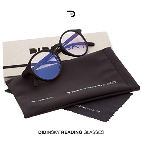 DIDINSKY Gafas de Presbicia con Filtro Anti Luz Azul para Ordenador. Gafas Graduadas de Lectura para Hombre y Mujer con Cristales Anti-reflejantes. Indigo +1.5 – UFFIZI