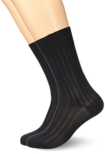 Dim Tejidos Especiales Hilo Escocia X2 Calcetines, Negro (Negro 127), One Size (Tamaño del Fabricante:43/46) (Pack de 2) para Hombre