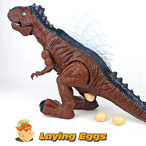 Dinosaurios Juguetes con Sonido Figura Dinosaurio Rex Pon Huevos de Dinosaurio Caminando Rugiendo Brillando Tiranosaurio Rex Dinosaurio Juguete Dino Juego Navidad Regalos para Niños 3 4 5 Años