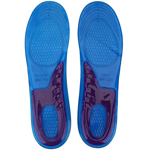 Dioche Plantillas Gel, 1 Par de Zapatos Suaves Almohadillas de Silicona Unisex, Comodidad y Absorción de Impactos para la Prevención de Lesiones(L 44-50)