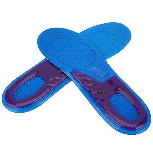 Dioche Plantillas Gel, 1 Par de Zapatos Suaves Almohadillas de Silicona Unisex, Comodidad y Absorción de Impactos para la Prevención de Lesiones(L 44-50)