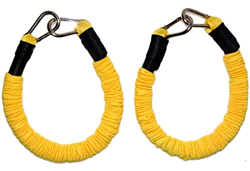 Dispositivo de correas de entrenamiento para ejercitar las piernas de Ueasy, Yellow-70pounds, elastic rope length 35 cm total length 40CM