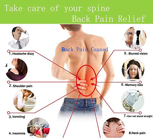 Dispositivo de estiramiento de espalda CareforYou: alivia el dolor de espalda inferior y superior, dispositivo de estiramiento lumbar, corrector de postura(blanco / verde)