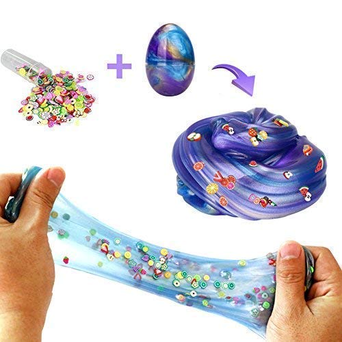 DIY Slime Kit - Juguetes para niños, Slime DIY con 12 Colores de Slime de Cristal, Slime de Huevo, Bolas de Espuma...