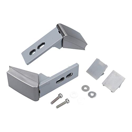 DL-pro Bisagra de la puerta Manija adecuada para Liebherr 9590178 9590190 Kit de reparación del refrigerador frigorífico plata