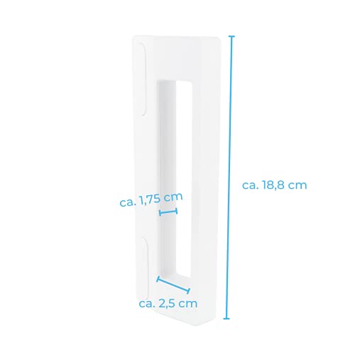 DL-pro Tirador universal para puerta de frigorífico, distancia de montaje de 9 – 17 cm, longitud del mango: 18,8 cm, para nevera y congelador