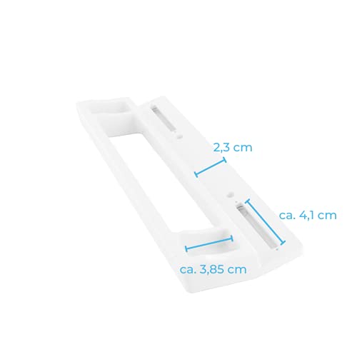 DL-pro Tirador universal para puerta de frigorífico, distancia de montaje de 9 – 17 cm, longitud del mango: 18,8 cm, para nevera y congelador