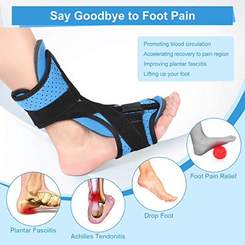 DOACT Fascitis Plantar Night Brace, Bracket Soporte para Fascitis Flantar, Orthotic Foot Brace Day para Hombres y Mujeres, con Correas de Tensión para Aliviar el Dolor,Arch support,Tener Bola Masaje