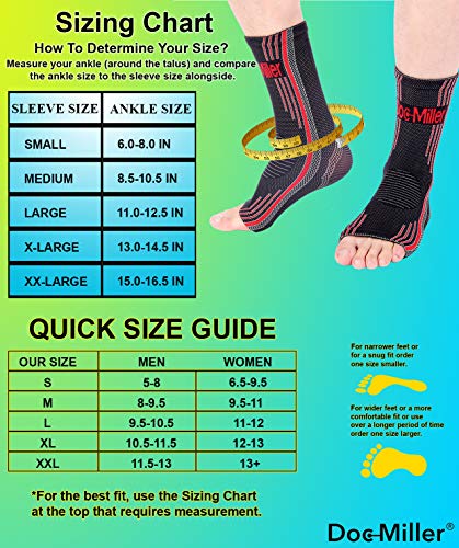 Doc Miller Aparatos ortopédicos de soporte para el tobillo. Calcetines para pie plantar hinchado fascitis tendinitis de Aquiles XX-Grande Rojo