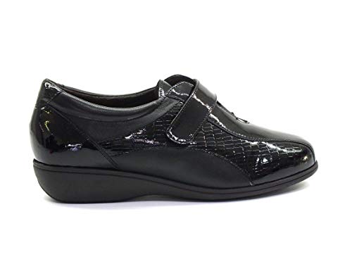 DOCTOR CUTILLAS - 1VELCRO NAPA Coco Charol Class Suela: Goma con: Velcro para: Mujer Color: Negro Talla:38