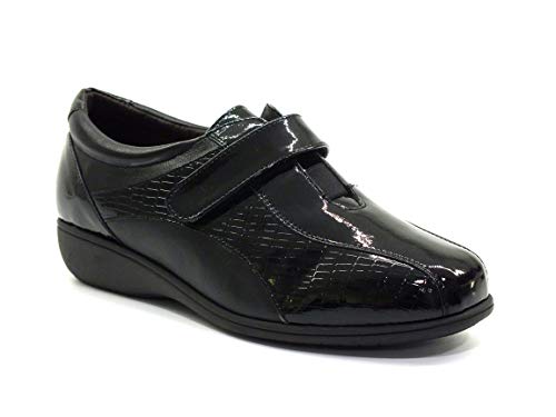 DOCTOR CUTILLAS - 1VELCRO NAPA Coco Charol Class Suela: Goma con: Velcro para: Mujer Color: Negro Talla:38