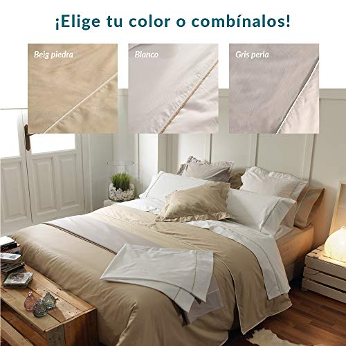 Don Descanso - Pack de 2 Fundas para Almohada de 70/75 cm. Funda de Almohada de Algodón 100% Blanca 180 Hilos. Máximo Frescor y Calidad, Suave, Transpirable y Ligera. Apta para Lavar a 30ºC.