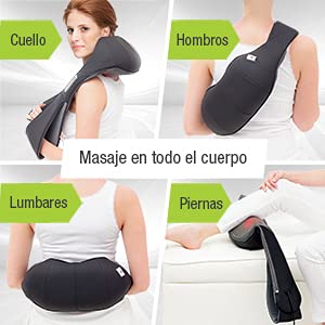 Donnerberg Masajeador de Cuello Cervical Espalda con Calor Infrarrojo Elimina las contracturas Cervicales y Lumbares Donnerberg - 3 Años de Garantía- Calidad Alemana - Jade