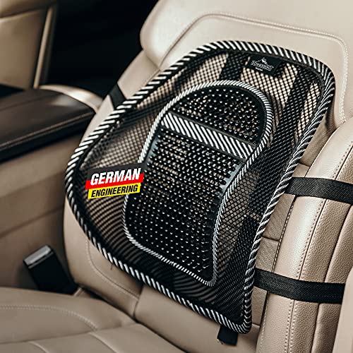 Donnerberg Respaldo Lumbar ergonómico - Almohada Lumbar para sillas de Oficina Asientos de Coche - Almohada Lumbar - Calidad Alemana(Juego de 2)