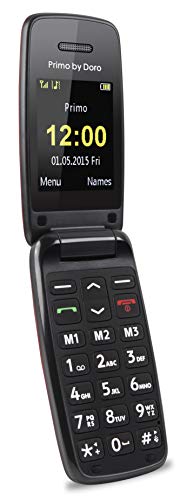 Doro Primo 401 5,08 cm (2") 74 g Negro, Rojo Teléfono básico - Teléfono móvil (Concha, SIM única, 5,08 cm (2"), Bluetooth, 800 mAh, Negro, Rojo)