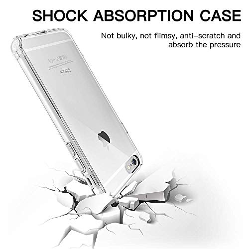 DOSMUNG Funda para iPhone 6 iPhone 6s, Ultra Fina Suave TPU Gel Carcasa, Anti- Choques, Anti- Arañazos, Protección a Bordes y Cámara, Carcasa para iPhone 6/6s - Transparente