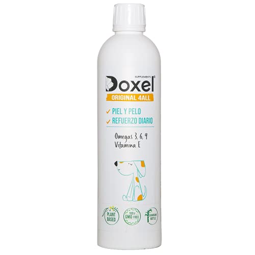 DOXEL Original 4ALL-1litro - Aceite para Perros| Suplemento Natural | Sistema Inmunitario Reforzado| Articulaciones| Pelo Brillante| Piel| Ácidos grasos Omega 3 6 9| Vitamina E| Alergias