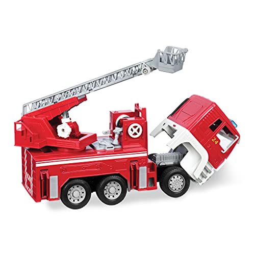 DRIVEN by Battat WH1213Z Serie estándar Juguete de Fuego Escalera Extensible, Luces y Sonidos, Camiones y vehículos de Trabajo para niños a Partir de 3 años, Rojo, Escala 1: 16