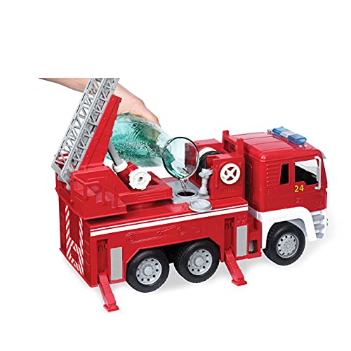 DRIVEN by Battat WH1213Z Serie estándar Juguete de Fuego Escalera Extensible, Luces y Sonidos, Camiones y vehículos de Trabajo para niños a Partir de 3 años, Rojo, Escala 1: 16