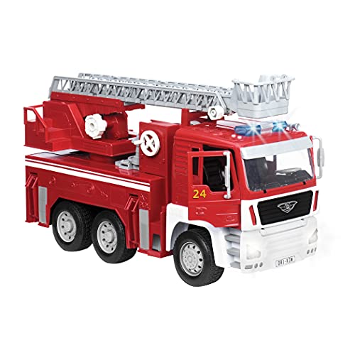 DRIVEN by Battat WH1213Z Serie estándar Juguete de Fuego Escalera Extensible, Luces y Sonidos, Camiones y vehículos de Trabajo para niños a Partir de 3 años, Rojo, Escala 1: 16