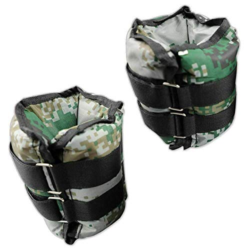 Ducomi Juri Pesas Tobillos y Muñecas-Tobilleras Deportivas Pulseras Gimnasio y Hogar-Ideal para Deportes y Entrenamiento-Mejora el Tono Muscular de Las Extremidades (Camuflaje, 2 x 3 kg)