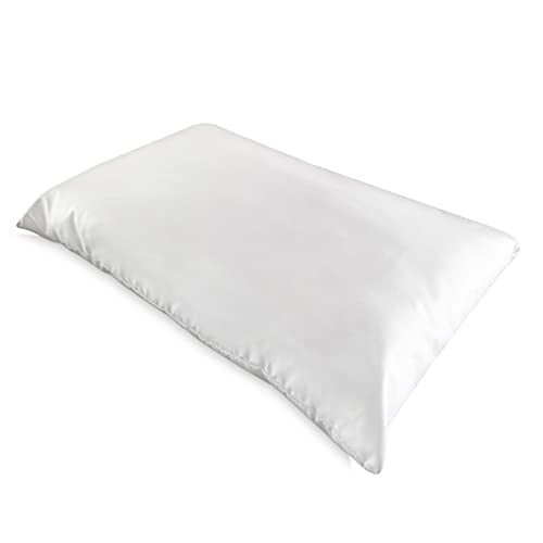 DUÉRMETE ONLINE Almohada Cuna para Bebés Anti-ahogo de Fibra con Tacto Suave-Lavable, Totalmente Hipoalergénica y Transpirable, Blanco, 1 Unidad (Paquete de 1)