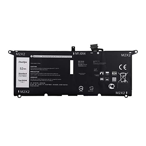 Duotipa Batería de repuesto DXGH8 compatible con Dell XPS 13 9370 XPS 13 9380 7,6 V 52WH H754V G8VCF 52WH