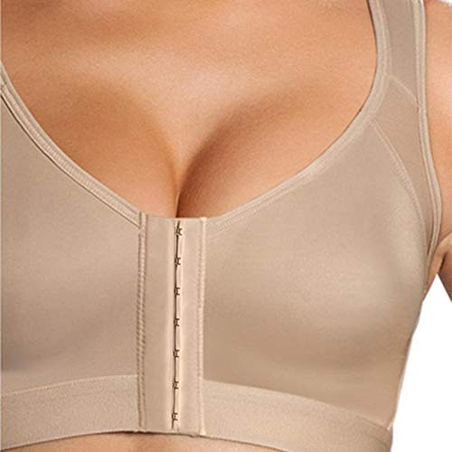 duoying El último sujetador corrector de postura femenino, soporte de espalda inalámbrico, sujetador de yoga no acolchado ropa interior femenina de cintura alta, S-XL