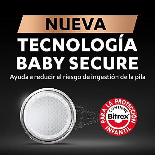 Duracell - Pilas de botón de litio 2032 de 3 V, paquete de 2, con Tecnología Baby Secure, para uso en llaves con sensor magnético, básculas, elementos vestibles, dispositivos médicos (DL/CR2032)