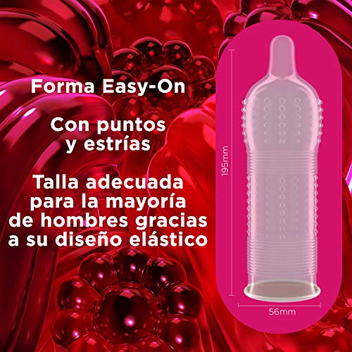 Durex Preservativos Dame Placer con Puntos y Estrías - 12 condones