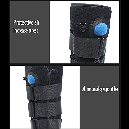 DXDUI Botas para Caminar Ortesis Pie Soporte Ortesis Banda Alta Soporte Férula Plantar Zapatos Verano para Tendón Aquiles Amortiguación Aire para Alivio Lesiones Pierna,Negro,M