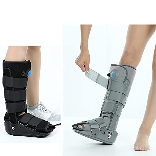 DXDUI Botas para Caminar Ortesis Pie Soporte Ortesis Banda Alta Soporte Férula Plantar Zapatos Verano para Tendón Aquiles Amortiguación Aire para Alivio Lesiones Pierna,Negro,M