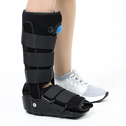 DXDUI Botas para Caminar Ortesis Pie Soporte Ortesis Banda Alta Soporte Férula Plantar Zapatos Verano para Tendón Aquiles Amortiguación Aire para Alivio Lesiones Pierna,Negro,M