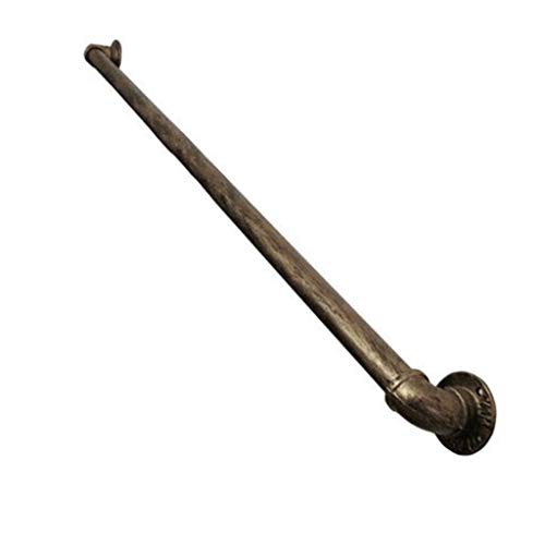 DXX Tubo de la barandilla/Industrial viento Hierro forjado de escalera Baranda, de interior casero Loft contra la pared vieja antideslizante de la manija de jardín de infancia, bronce,120cm