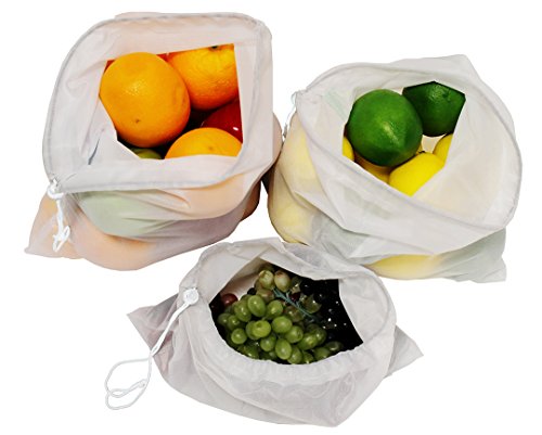 Earthwise Bolsas para Compras Reutilizable Set de 9-3 Blanco