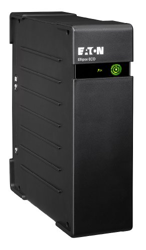 Eaton Ellipse ECO 650 DIN - Sistema de Alimentación Ininterrumpida (SAI) de 650 VA con Protección contra Sobrevoltaje (4 salidas Schuko), Negro, 400 W