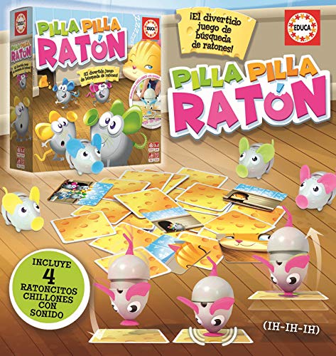 Educa - Pilla pilla ratón. Juego de Mesa Infantil. A Partir de 3 años. 18860