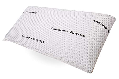 elalmacendelcolchon Almohada Viscoelástica Modelo Carbono Perforada, Máxima Adaptabilidad, Blanca - 90 cm - Otras Medidas Disponibles